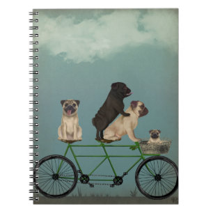 Caderno Espiral Pug Tandem