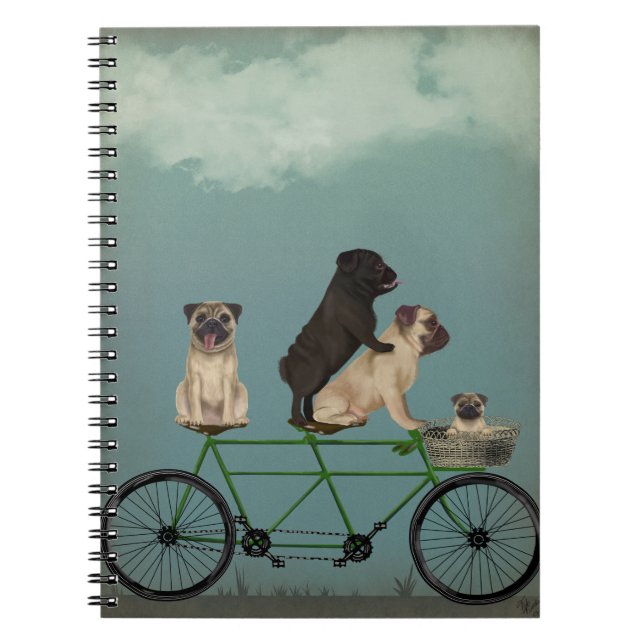 Caderno Espiral Pug Tandem (Frente)
