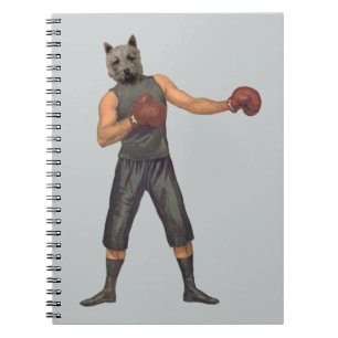 Caderno Espiral Pugilista Westie do vintage