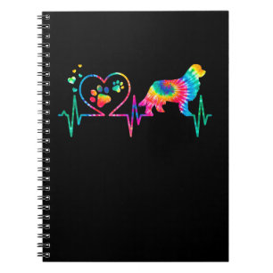 Caderno Espiral Pulso de pai da Newfie presente para cães tinto