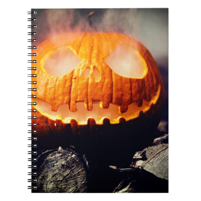 Caderno Espiral Pumpkin assustador (Frente)