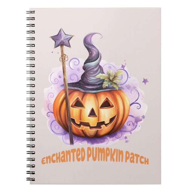 Caderno Espiral Pumpkin Encantado - Jack-o-Lanterna Cuta (Frente)