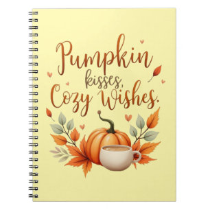 Caderno Espiral Pumpkin Kisses, Cozy Deseja