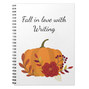Caderno Espiral Pumpkin Laranja com Flores