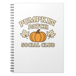 Caderno Espiral Pumpkin Patch Social Club - Estética Cozy Autumn