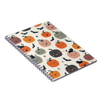 Caderno Espiral Pumpkin Pattern