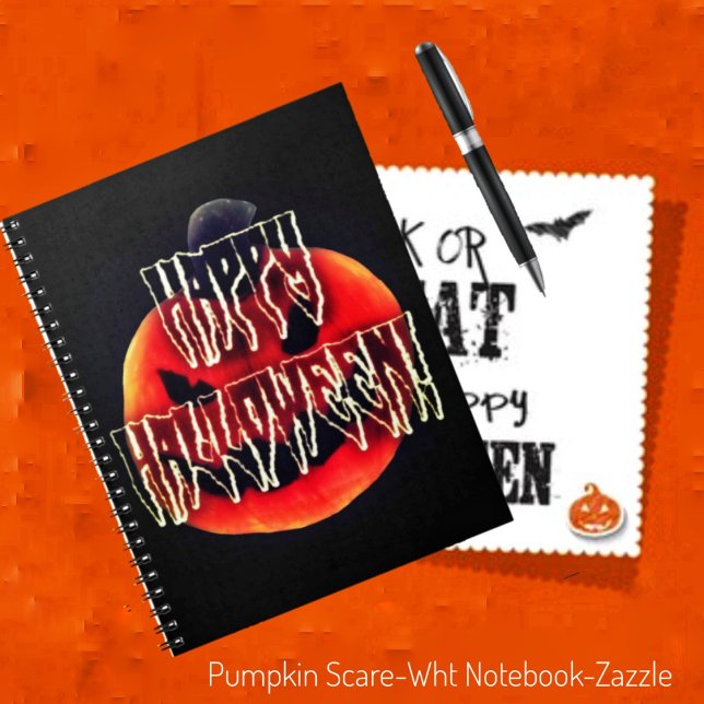 Caderno Espiral Pumpkin Scare-Wht (Criador carregado)