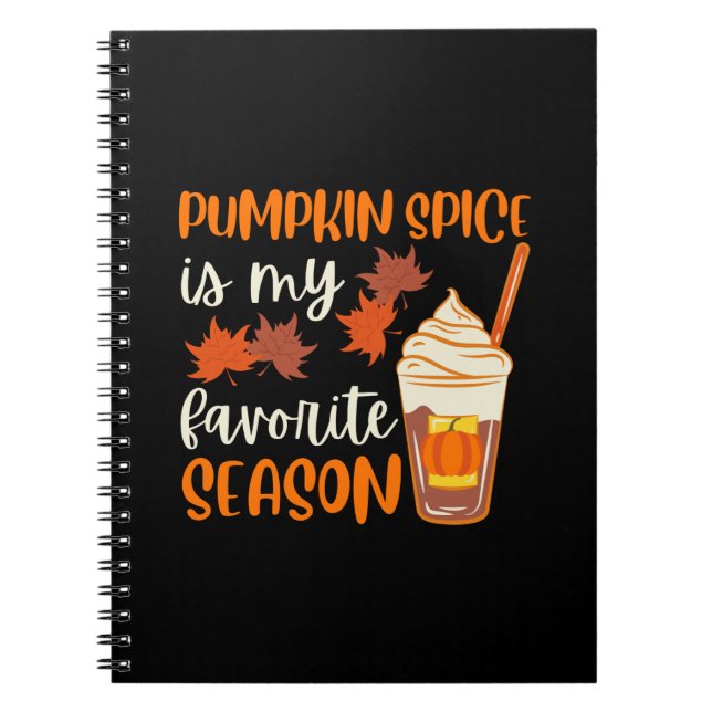 Caderno Espiral Pumpkin Spice É Minha Época Favorita (Frente)