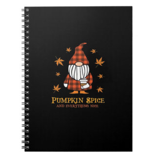 Caderno Espiral Pumpkin Spice E Tudo O Bonito Bebendo Gnome C