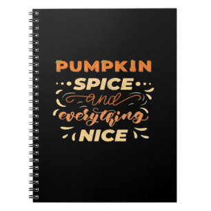 Caderno Espiral Pumpkin Spice E Tudo O Que É Bastante Slogan Essen