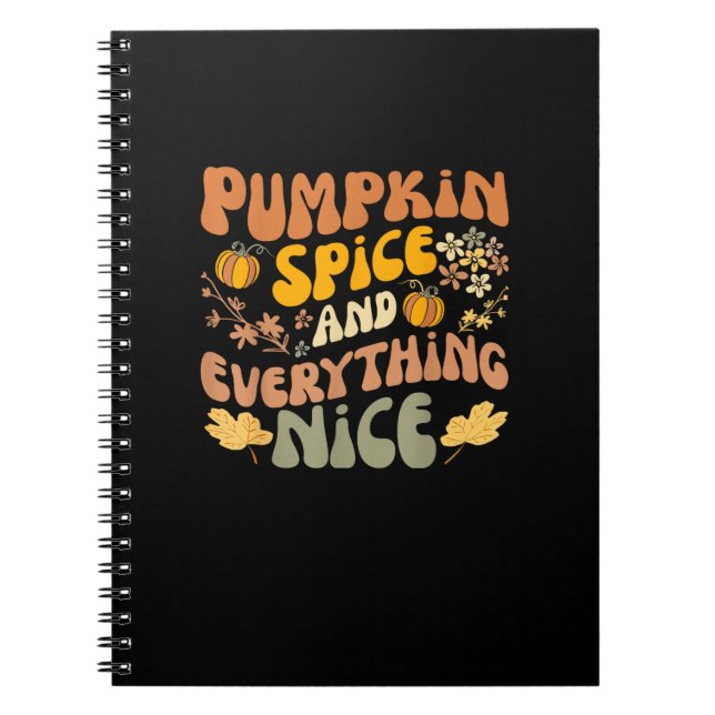 Caderno Espiral Pumpkin Spice E Tudo O Que É Boa Queda (Frente)