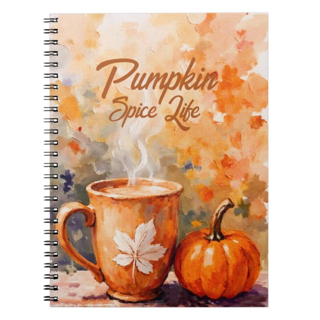 Caderno Espiral Pumpkin Spice Life (Frente)