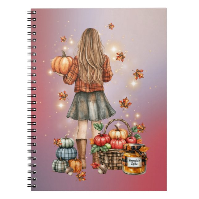 Caderno Espiral Pumpkin Spice Sparkle Notebook (Frente)