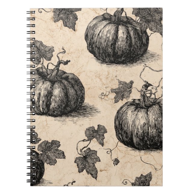 Caderno Espiral Pumpkins Clássico do Halloween (Frente)