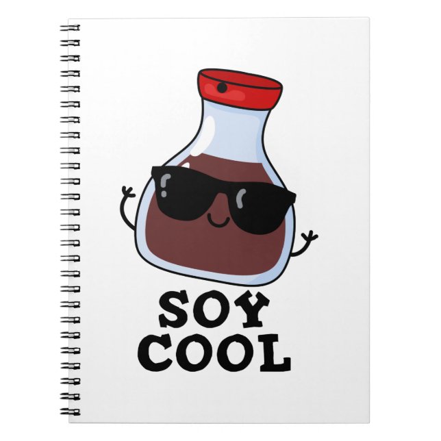 Caderno Espiral Pun Molho de Soja Divertido Soy Cool  (Frente)