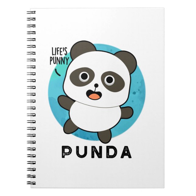 Caderno Espiral Punda Funny Animal Panda Pun (Frente)