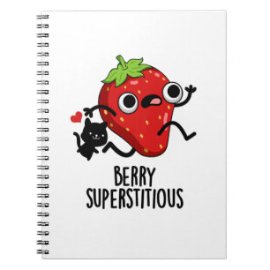 Caderno Espiral Punição de Fruta Engraçada Supersticiosa de Fruta