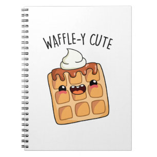 Caderno Espiral Punição de Waffle Engraçado Waffle-y 