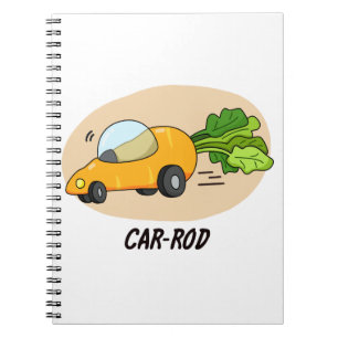 Caderno Espiral Punição Engraçada de Cenoura de Carro