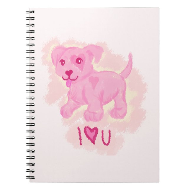 Caderno Espiral Puppia Rosa (Frente)