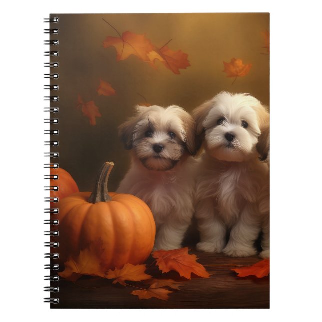 Caderno Espiral Puppy Autumn Delight Pumpkin (Frente)