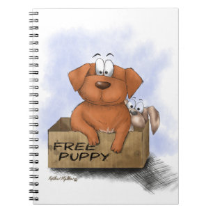 Caderno Espiral Puppy Grátis Mais 1 Cartoon