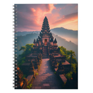 Caderno Espiral Pura Senja Bali - “Templo de Bali ao Pôr do Sol”