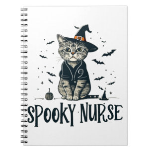 Caderno Espiral Purfect for Night Shifts - One Spooky Nurse Cat D