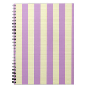Caderno Espiral Purple and yellow stripes pattern