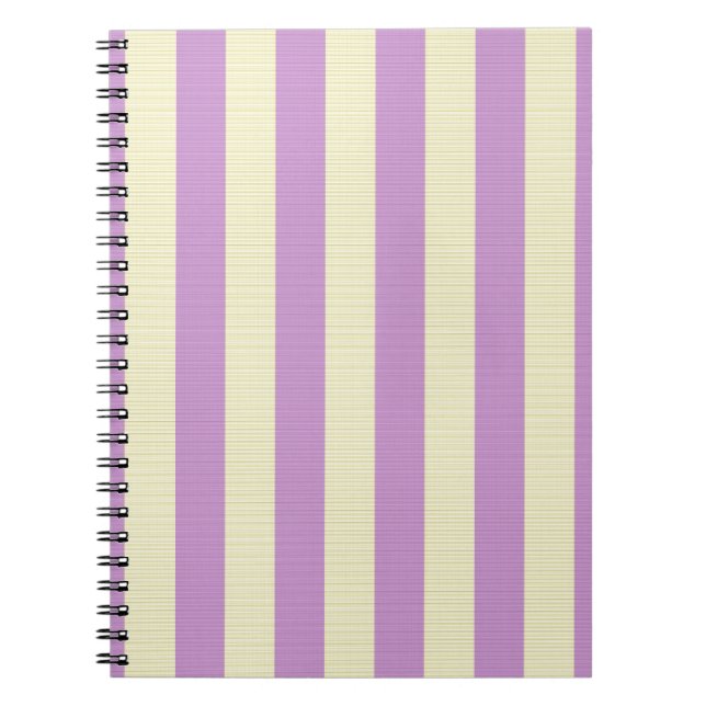 Caderno Espiral Purple and yellow stripes pattern (Frente)