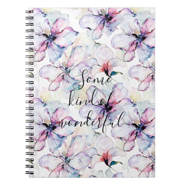 Caderno Espiral Purple Island Flowers (Frente)