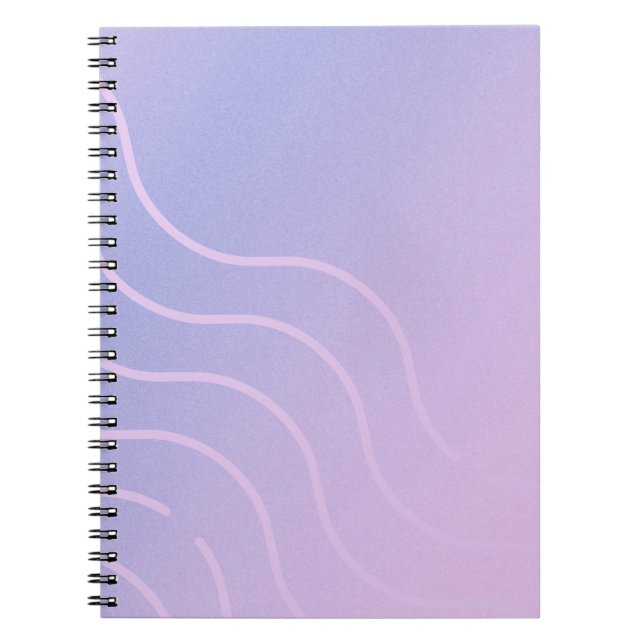 Caderno Espiral Purple to Pink Swirl Ombre Notebook (Frente)