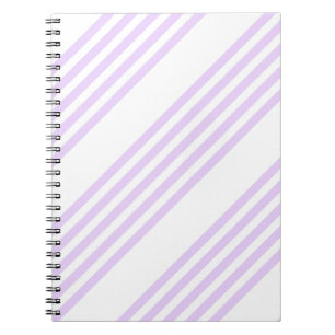 Caderno Espiral Púrpura Lilac e cinco faixas brancas