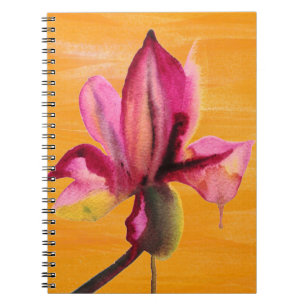 Caderno Espiral Púrpura Orquídea-d-água - cor laranja-pop