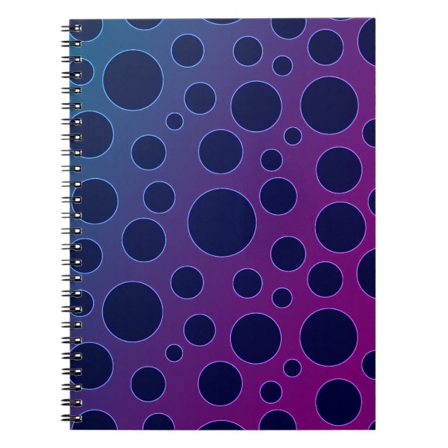 Caderno Espiral Púrpura Polka (Frente)