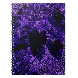 Caderno Espiral Púrpura Profunda De Folha De Orelha De Elefante