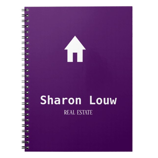 Caderno Espiral Púrpura simples e branca (Frente)