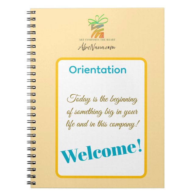 Caderno Espiral Put Your Logo Here New Employee Orientation  (Frente)