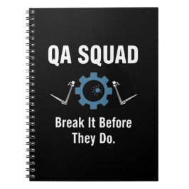 Caderno Espiral QA Squad – Break It Before They Do