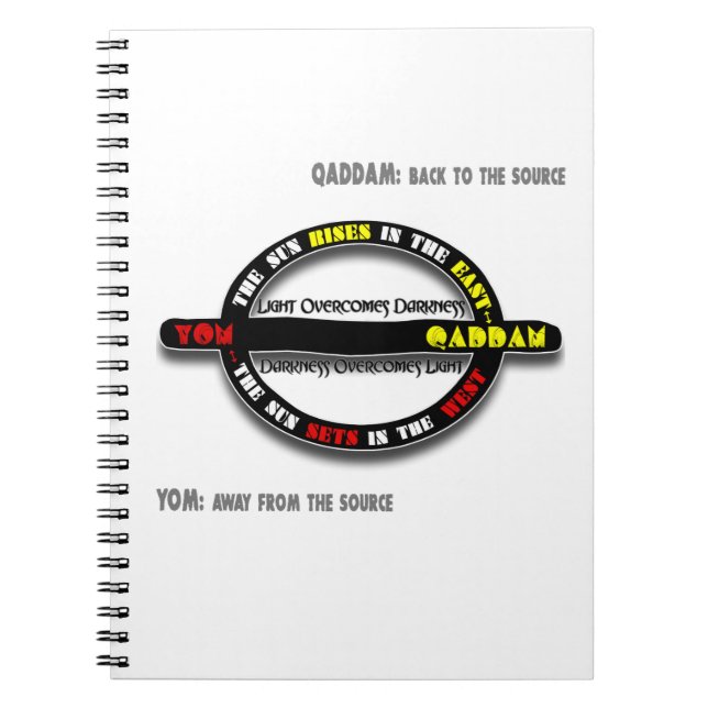Caderno Espiral Qaddam contra Yom (Frente)