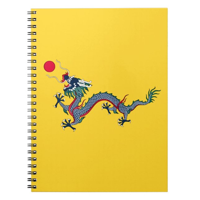 Caderno Espiral Qing Dynasty China Flag (Frente)