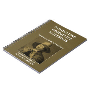 Caderno Espiral Quacre de nomeação engraçado Meme do comitê