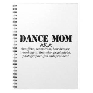 Caderno Espiral Quadrado engraçado do Chauffeur da mamã da danç