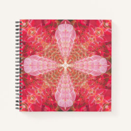 Caderno Espiral Quadrado - Rosa Fractal