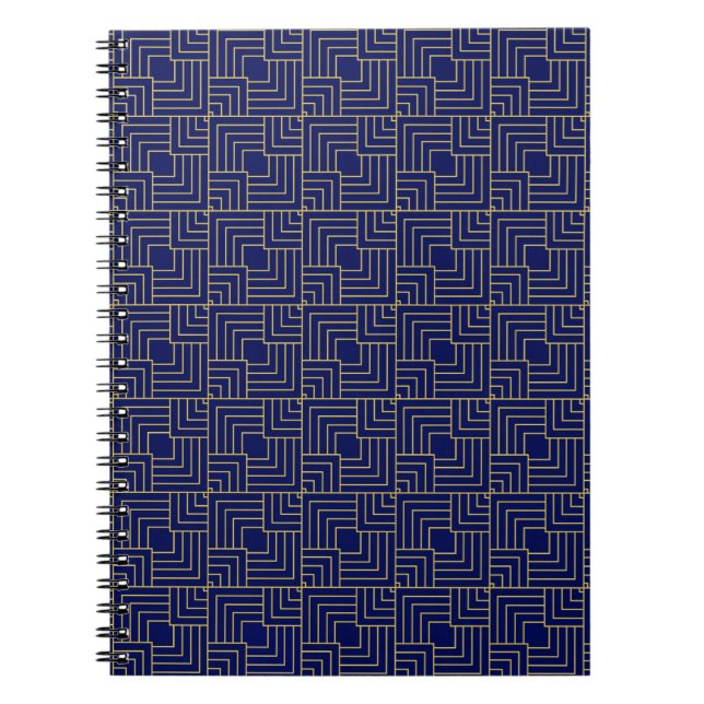 Caderno Espiral Quadrados Azuis (Frente)