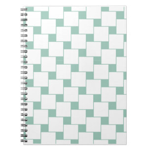 Caderno Espiral Quadrados de forno de diversão, ponto verde
