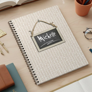 Caderno Espiral Quadro de suspensão ID397 bege