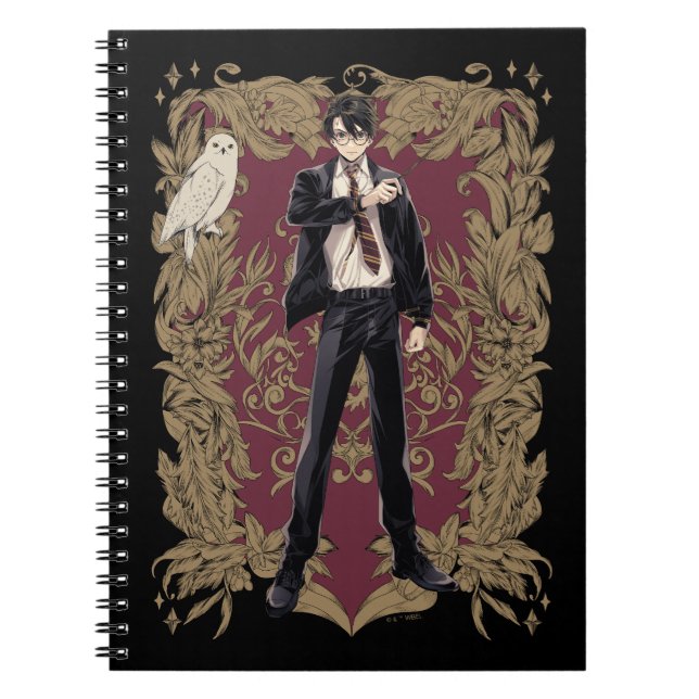 Caderno Espiral Quadro do Ornamentado Anime HARRY POTTER™ (Frente)