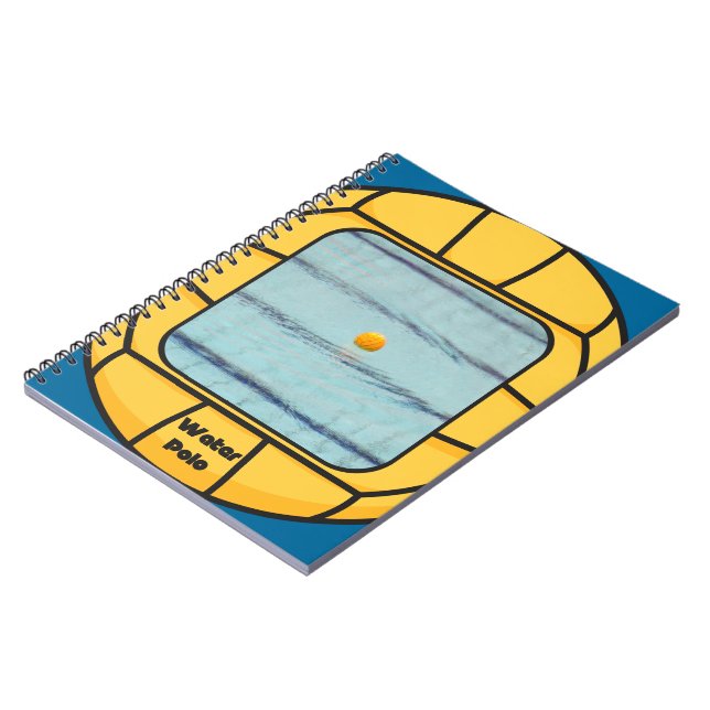 Caderno Espiral Quadro do pólo aquático (adicione sua própria (Left Side)