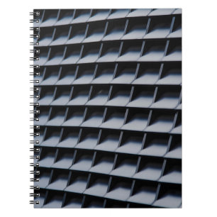 Caderno Espiral Quadro plástico preto